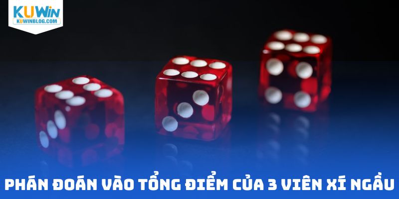 Phán đoán vào tổng điểm của 3 viên xí ngầu